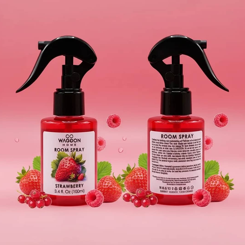 roomspray-strawberry-2025-11-04-at-16.42 اسپری خوشبو کننده هوا - توت فرنگی 100میل-Waggon - Image 1